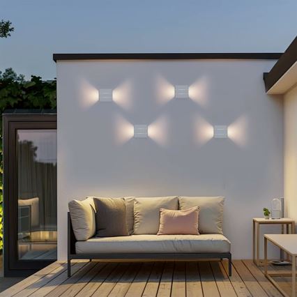 Brilagi - LED kültéri fali lámpa DOUBLERAY LINE LED/6W/230V fehér IP54