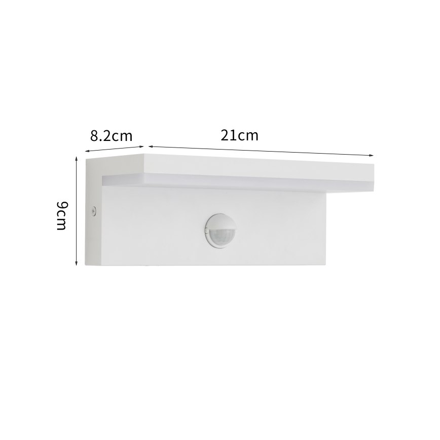 Brilagi - TESSI LED kültéri fali lámpatest érzékelővel LED/10W/230V fehér IP54