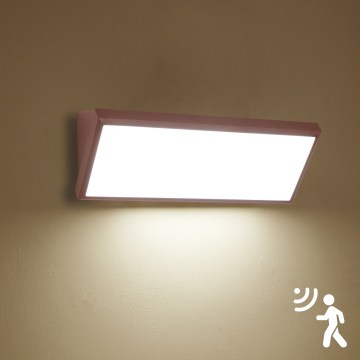 Brilagi - LED kültéri fali lámpa érzékelővel TRIANGLE LED/42W/230V 45 cm barna IP65