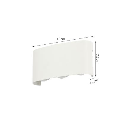 Brilagi - LED kültéri fali lámpa FLAREBOX LED/6W/230V fehér IP65