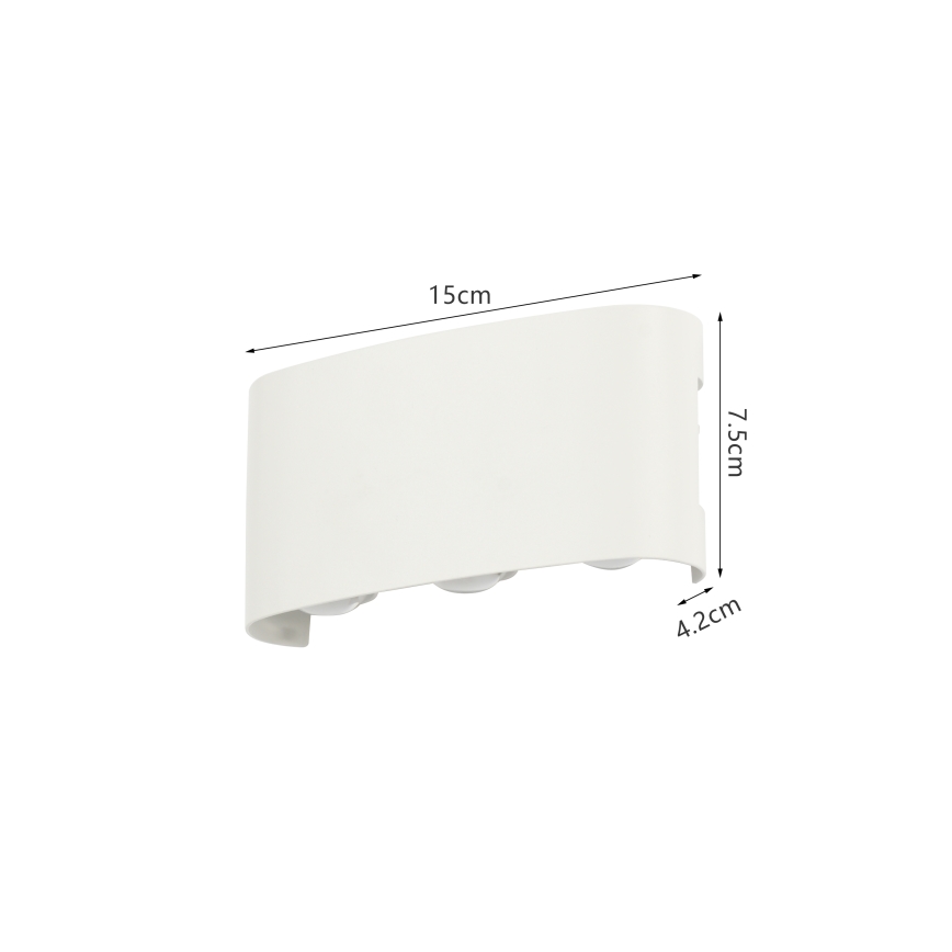 Brilagi - LED kültéri fali lámpa FLAREBOX LED/6W/230V fehér IP65