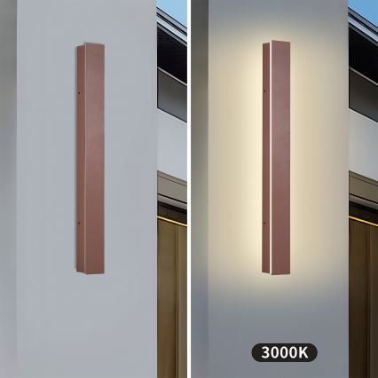 Brilagi - LED kültéri fali lámpatest LINEAR LED/12W/230V 3000K IP65 50 cm barna CRI 90
