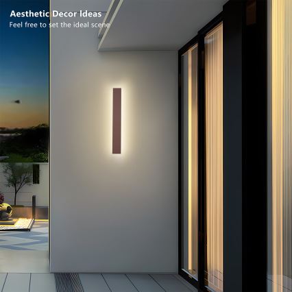 Brilagi - LED kültéri fali lámpatest LINEAR LED/12W/230V 3000K IP65 50 cm barna CRI 90