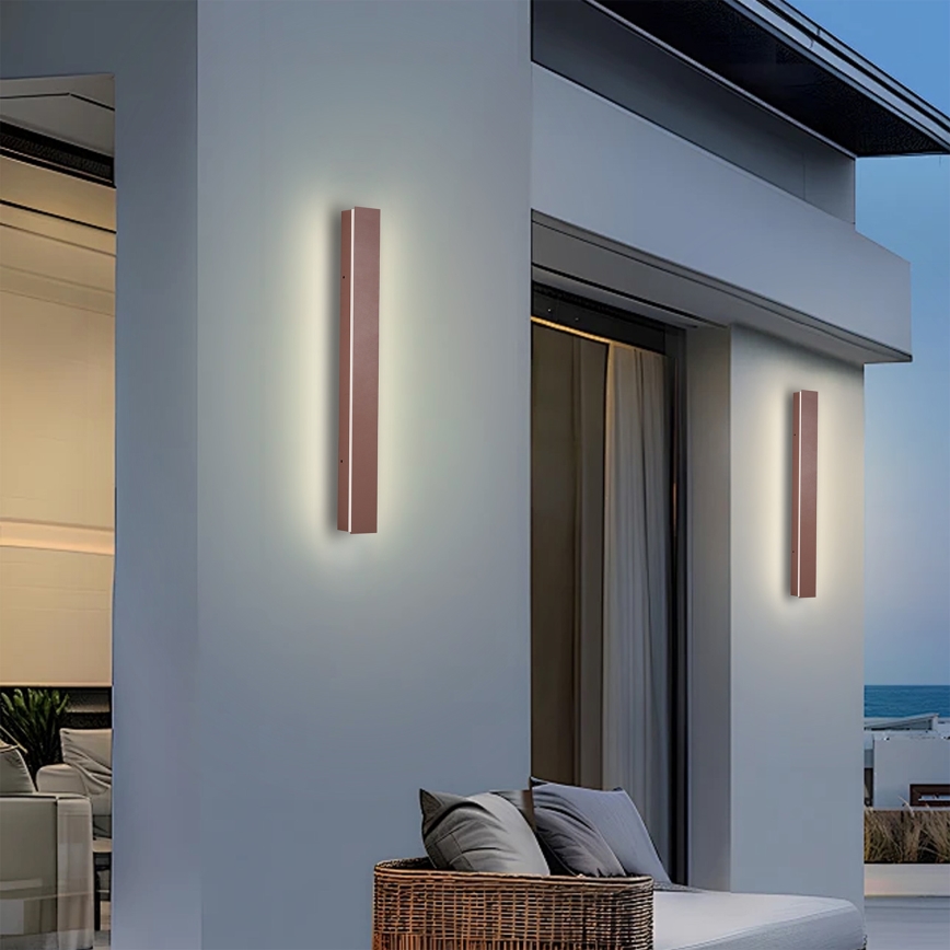 Brilagi - LED kültéri fali lámpatest LINEAR LED/12W/230V 3000K IP65 50 cm barna CRI 90
