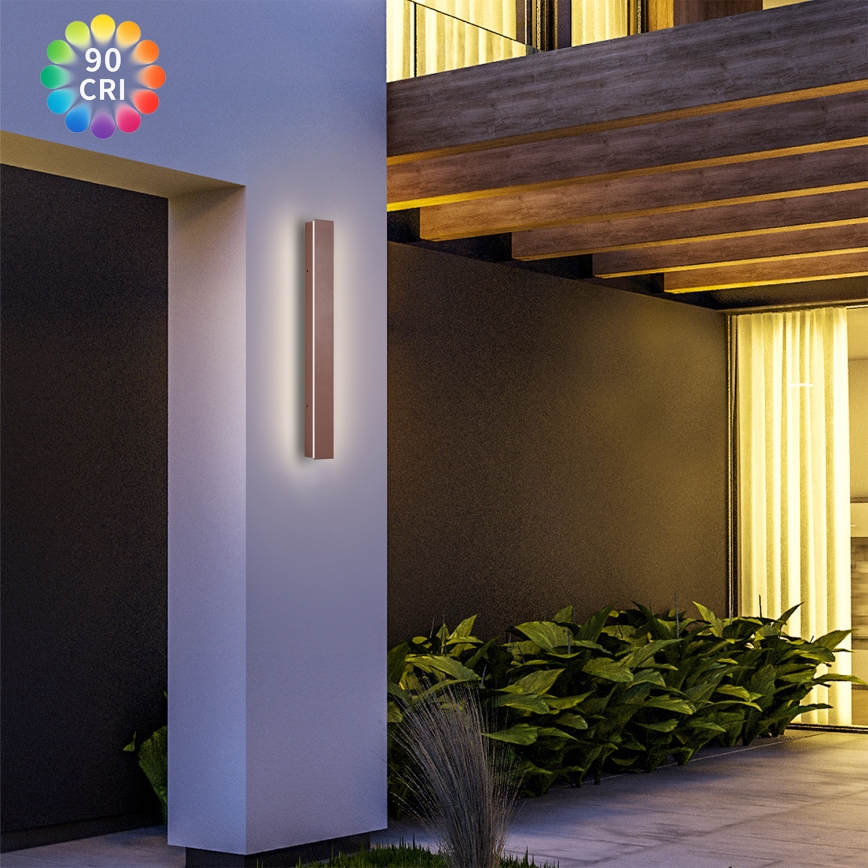 Brilagi - LED kültéri fali lámpatest LINEAR LED/12W/230V 3000K IP65 50 cm barna CRI 90