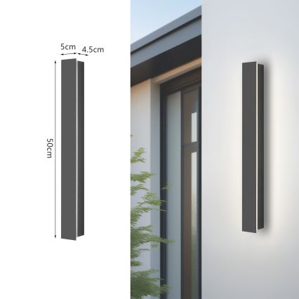 Brilagi - LED kültéri fali lámpatest LINEAR LED/12W/230V 4000K IP65 50 cm antracit CRI 90