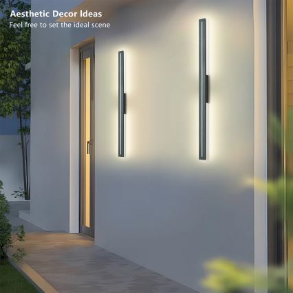Brilagi - LED kültéri fali lámpatest LINEO LED/24W/230V 3000K IP65 100 cm antracit CRI 90