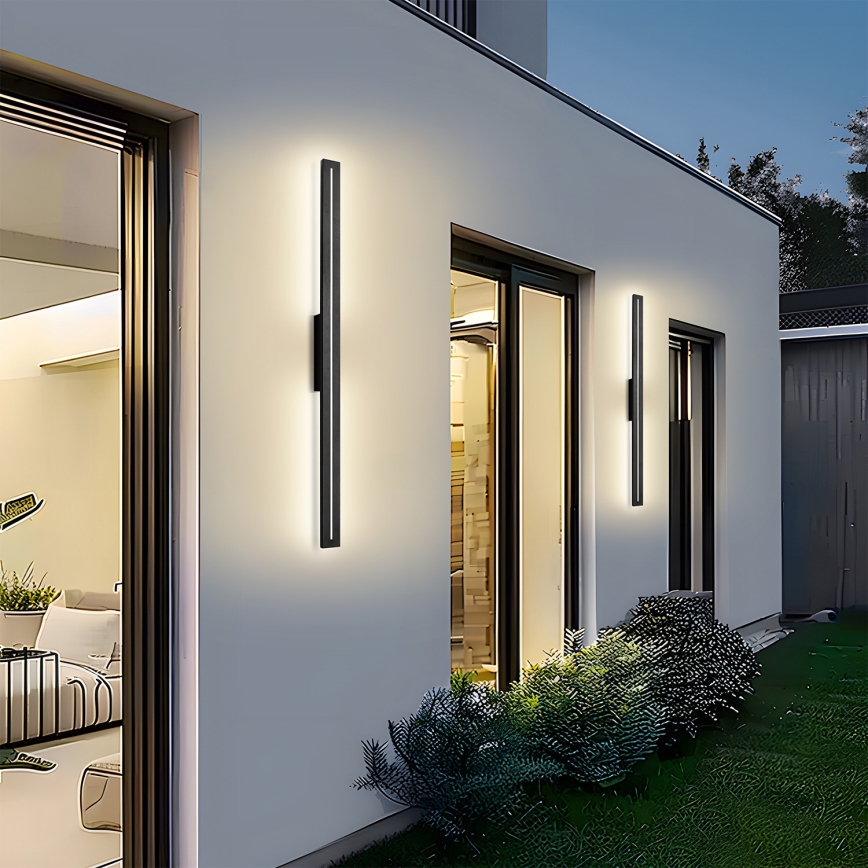 Brilagi - LINEO kültéri fali LED lámpatest, 24 W, 230 V, 3000 K, IP65, 100 cm, fekete, CRI 90