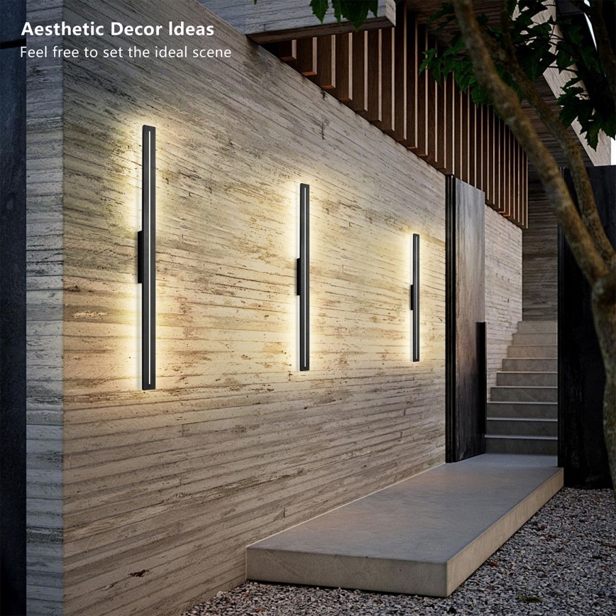 Brilagi - LINEO kültéri fali LED lámpatest, 24 W, 230 V, 3000 K, IP65, 100 cm, fekete, CRI 90