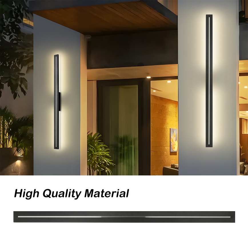 Brilagi - LINEO kültéri fali LED lámpatest, 24 W, 230 V, 3000 K, IP65, 100 cm, fekete, CRI 90