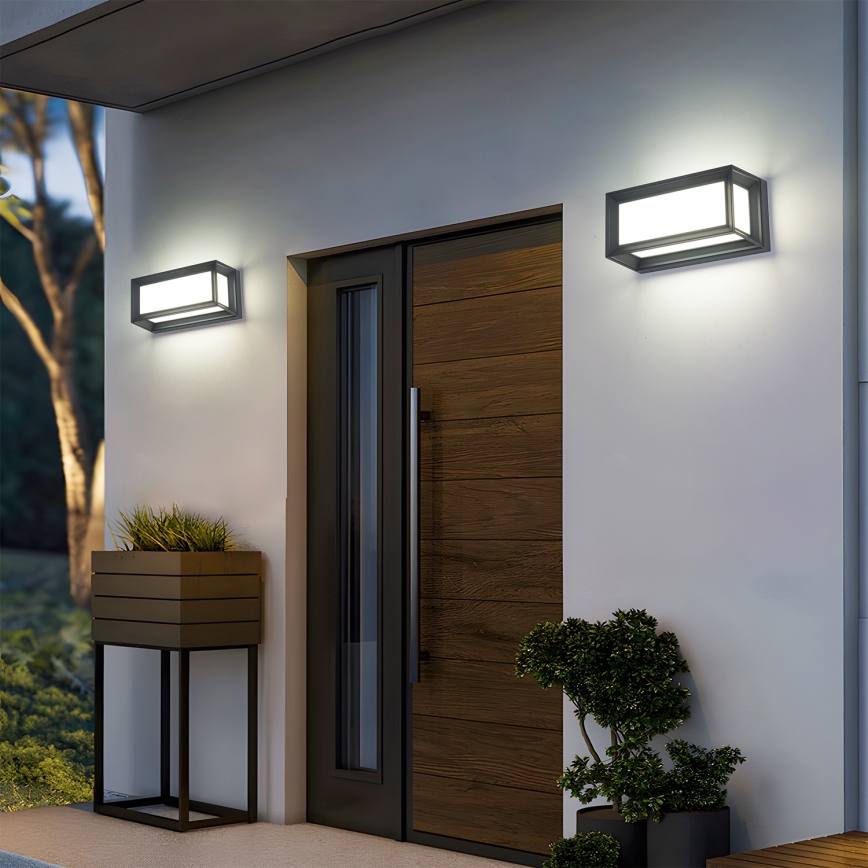 Brilagi - PARKER LED kültéri fali lámpa, 12 W, 230 V, állítható színhőmérséklet (3000/4500/6000 K), antracit, IP44