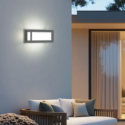 Brilagi - PARKER LED kültéri fali lámpatest 12W/230V 3000/4500/6000K szürke IP44