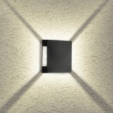 Brilagi - LED kültéri fali lámpa QUADRAY LED/4W/230V fekete IP65