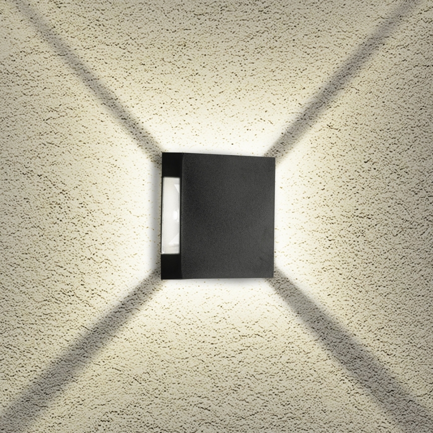 Brilagi - LED kültéri fali lámpa QUADRAY LED/4W/230V fekete IP65