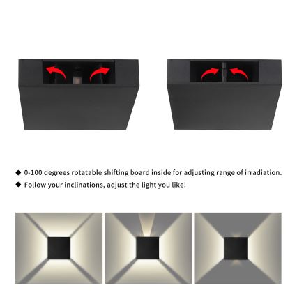 Brilagi - LED kültéri fali lámpa QUADRAY LED/4W/230V fekete IP65