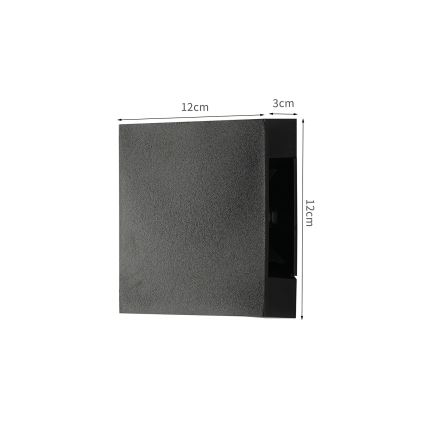 Brilagi - LED kültéri fali lámpa QUADRAY LED/4W/230V fekete IP65
