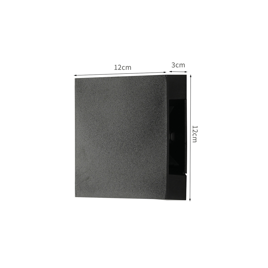 Brilagi - LED kültéri fali lámpa QUADRAY LED/4W/230V fekete IP65