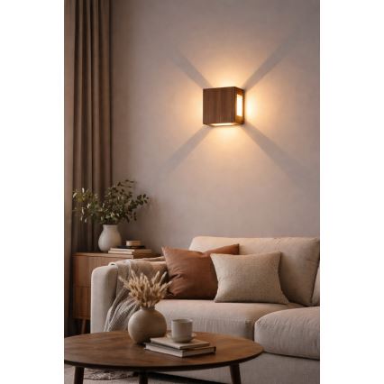 Brilagi - LED kültéri fali lámpa QUADRAY LED/6W/230V fa hatású dekor IP54