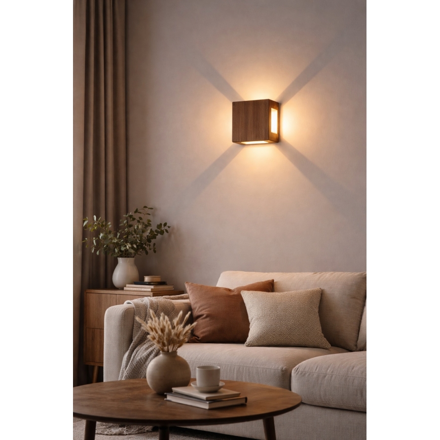 Brilagi - LED kültéri fali lámpa QUADRAY LED/6W/230V fa hatású dekor IP54
