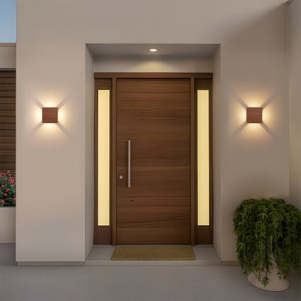 Brilagi - LED kültéri fali lámpa QUADRAY LED/6W/230V fa hatású dekor IP54