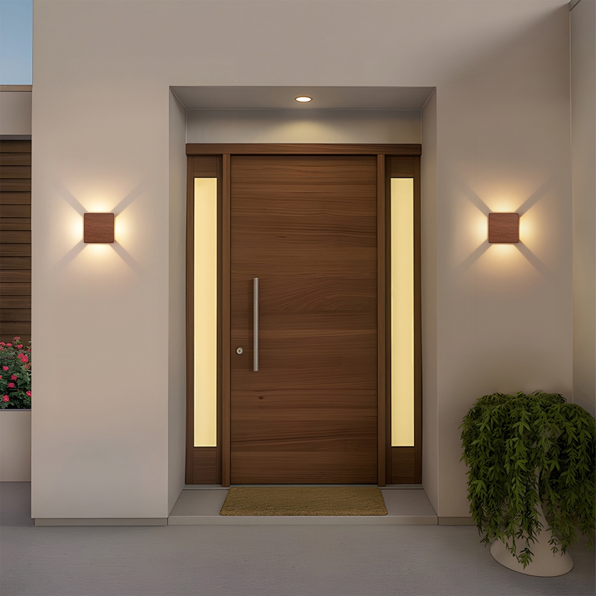 Brilagi - LED kültéri fali lámpa QUADRAY LED/6W/230V fa hatású dekor IP54