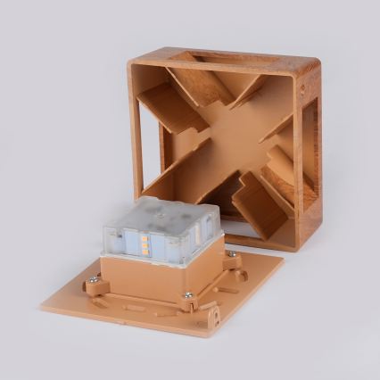 Brilagi - LED kültéri fali lámpa QUADRAY LED/6W/230V fa hatású dekor IP54
