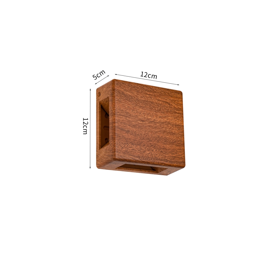 Brilagi - LED kültéri fali lámpa QUADRAY LED/6W/230V fa hatású dekor IP54