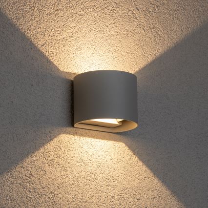 Brilagi - LED Kültéri fali lámpa RONDO LED/6W/230V szürke IP54