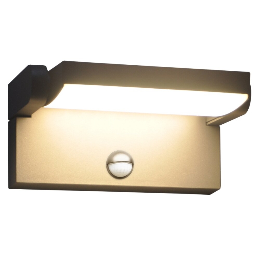 Brilagi - LED kültéri fali lámpa mozgásérzékelővel ANKLE LED/18W/230V 3000K IP65 antracit