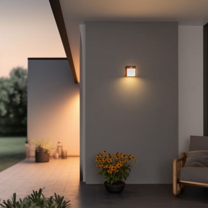 Brilagi - LED kültéri fali lámpa mozgásérzékelővel TERNI LED/12W/230V antracit IP44