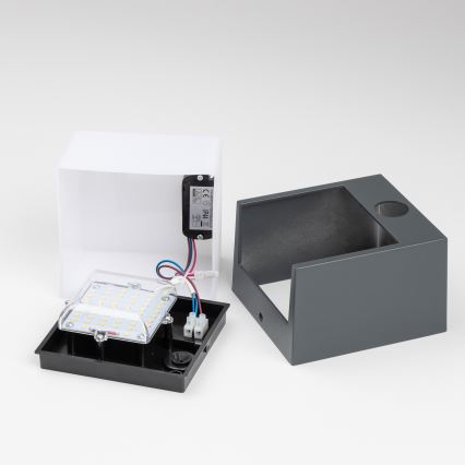 Brilagi - LED kültéri fali lámpa mozgásérzékelővel TERNI LED/12W/230V antracit IP44