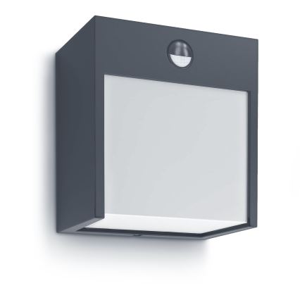 Brilagi - LED kültéri fali lámpa mozgásérzékelővel TERNI LED/12W/230V antracit IP44