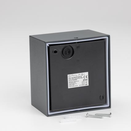 Brilagi - LED kültéri fali lámpa mozgásérzékelővel TERNI LED/12W/230V antracit IP44