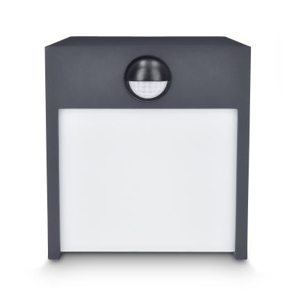 Brilagi - LED kültéri fali lámpa mozgásérzékelővel TERNI LED/12W/230V antracit IP44