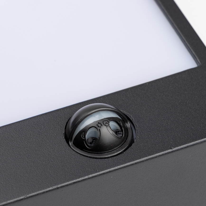 Brilagi - LED kültéri fali lámpa mozgásérzékelővel TERNI LED/12W/230V fekete IP44