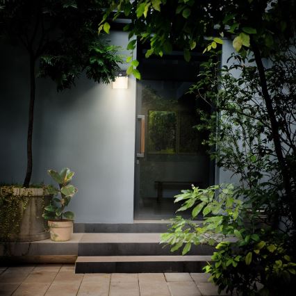 Brilagi - LED kültéri fali lámpa mozgásérzékelővel TERNI LED/12W/230V fekete IP44