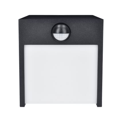 Brilagi - LED kültéri fali lámpa mozgásérzékelővel TERNI LED/12W/230V fekete IP44
