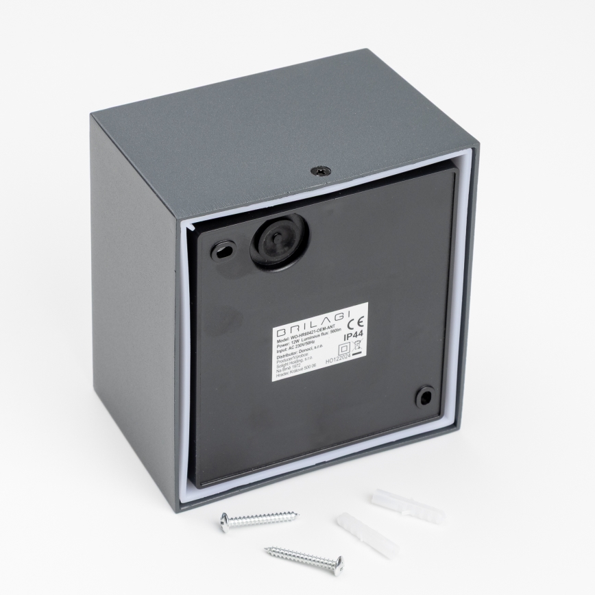 Brilagi - LED Kültéri fali lámpa TERNI LED/12W/230V antracit IP44