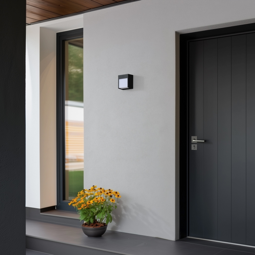 Brilagi - LED Kültéri fali lámpa TERNI LED/12W/230V fekete IP44