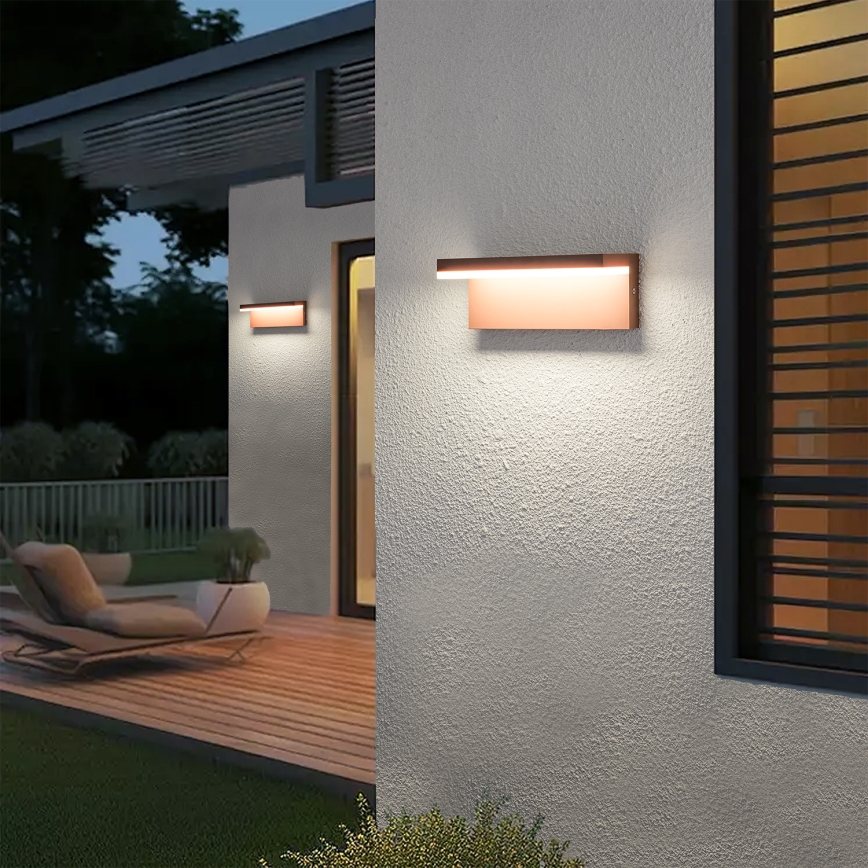 Brilagi - LED kültéri fali lámpa TESSI LED/10W/230V barna IP54