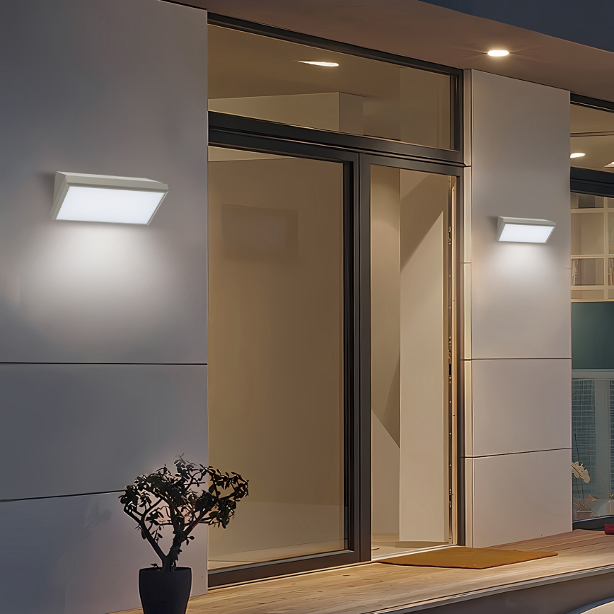 Brilagi - LED kültéri fali lámpa érzékelővel TRIANGLE LED/20W/230V szürke IP65