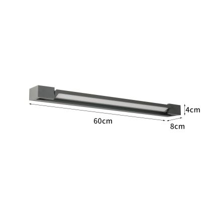 Brilagi - AQUA LINE LED kültéri fali lámpatest, 18 W, 230 V, 60 cm, IP44, antracit, CRI 90