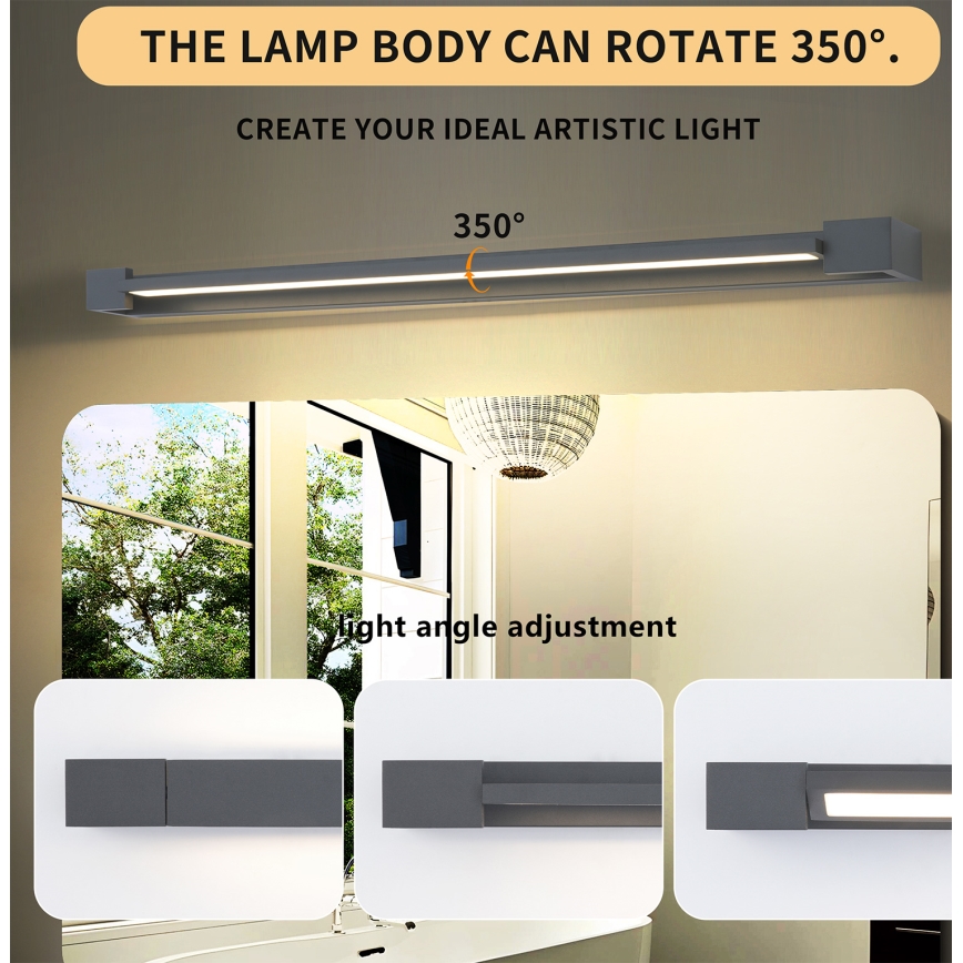 Brilagi - LED kültéri fali lámpatest AQUA LINE LED/24W/230V 90 cm IP44 antracit CRI 90