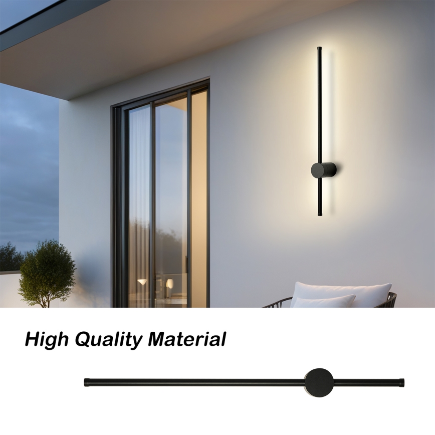 Brilagi - LED kültéri fali lámpatest AURA LED/12W/230V 3000K IP54 65 cm fekete CRI 90