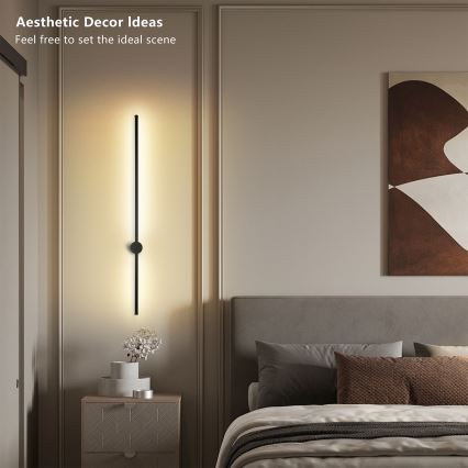 Brilagi - LED kültéri fali lámpa AURA LED/20W/230V 4000K IP54 97 cm fekete CRI 90