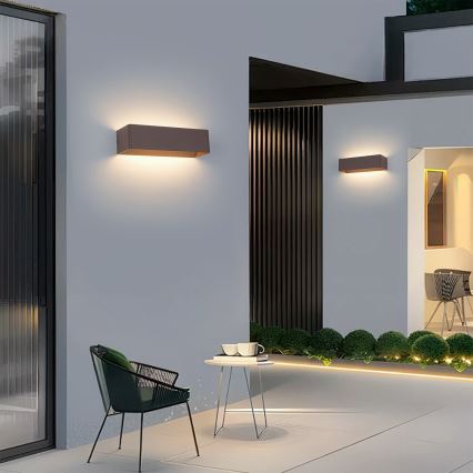 Brilagi - LED kültéri fali lámpatest DONNANI LED/12W/230V 30 cm barna IP44