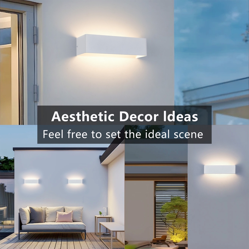 Brilagi - LED kültéri fali lámpatest DONNANI LED/12W/230V 30 cm fehér IP44