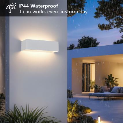 Brilagi - LED kültéri fali lámpatest DONNANI LED/12W/230V 30 cm fehér IP44