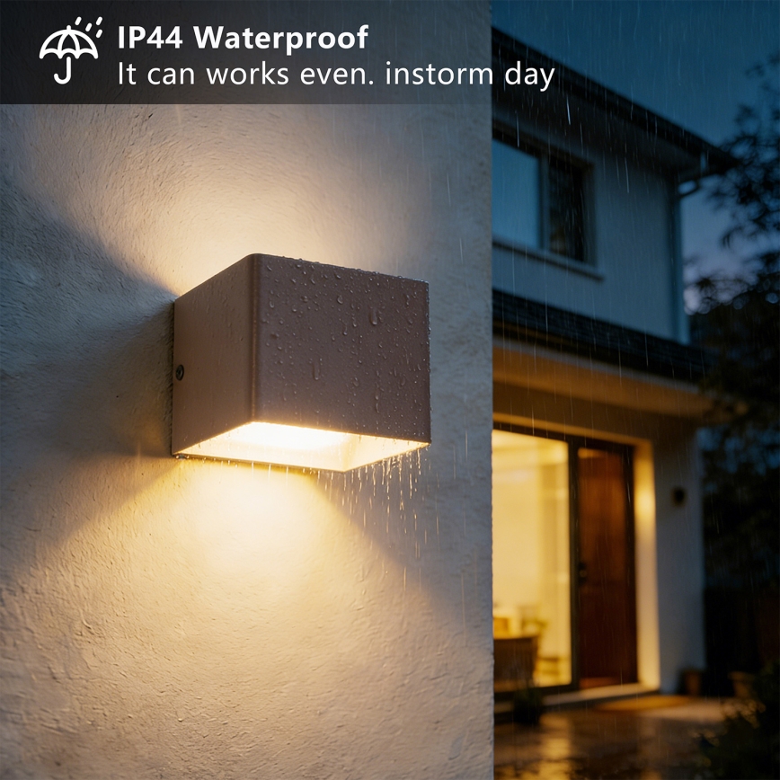 Brilagi - LED kültéri fali lámpatest DONNANI LED/5W/230V 10 cm barna IP44