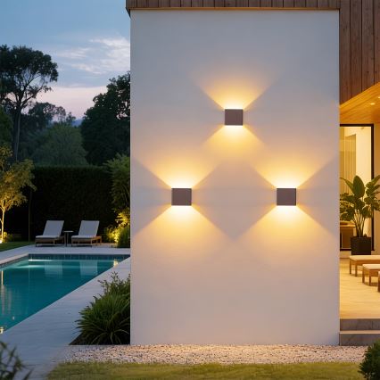 Brilagi - LED kültéri fali lámpatest DONNANI LED/5W/230V 10 cm barna IP44